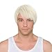 Blonde Wigs for Men,Acecharming Male Wig Fashion Synthetic Hair Wigs For Daily Use with Wig Cap