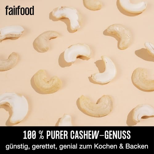fairfood Freiburg Bio Cashewbruch naturbelassen 600 g - Fairtrade & Unbehandelt - aus kontrolliert biologischer Landwirtschaft