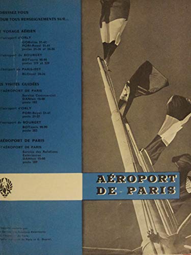 livre AEROPORT DE PARIS PLAQUETTE REALISEE PAR LE SERVICE DES RELATIONS EXTERIEURES DE L'AEROPORT DE PARIS