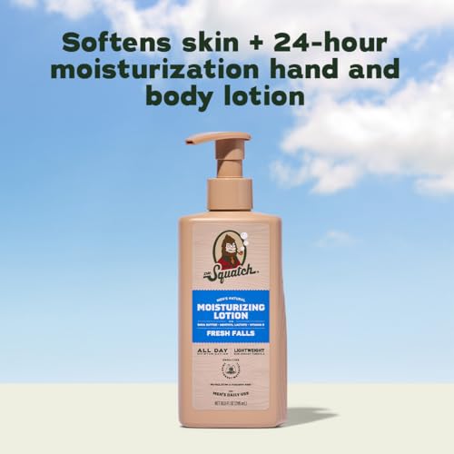 Dr. Squatch Natural Hand and Body Lotion for Men - Made with Shea Butter, Coconut Oil, Vitamin E for 24-Hr Moisturization - Pine Tar & Fresh Falls (10 fl oz, 2-Pack) - image 8