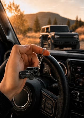 Image of Bronco Keychain Accessories 4 door key chain Fob Cover Cool Mods compatible with Ford Bronco 2022 2023 2024