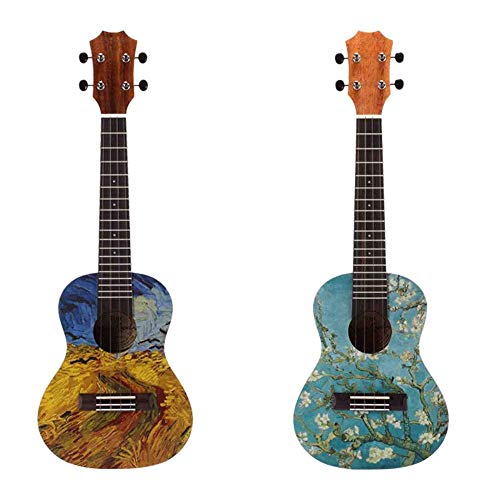 Ukulélé de 23 pouces de type C placage débutant étudiant adulte oeuvre à la main - Les Beatles, Paul McCartney, John Lennon, RIngo Starr, George Harrison Ukulélé de 23 pouces de type C placage débutant étudiant adulte oeuvre à la main