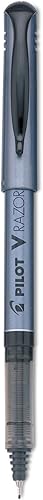 Pilot Products - Pilot - V Razor Point, pluma de punta porosa, tinta líquida, extrafina, negra, docena - Se vende como 1 docena