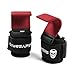 Gymreapers Weight Lifting Hooks (Pair), Heavy Duty Power Wrist Straps Hand Grip Support For Deadlifts, Pull Ups, Shrugs - Gym Gloves For Men and Women (Red)