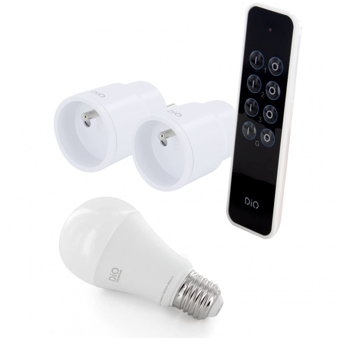 2 prises ON/OFF avec télécommande + ampoule pour éviter de se baisser