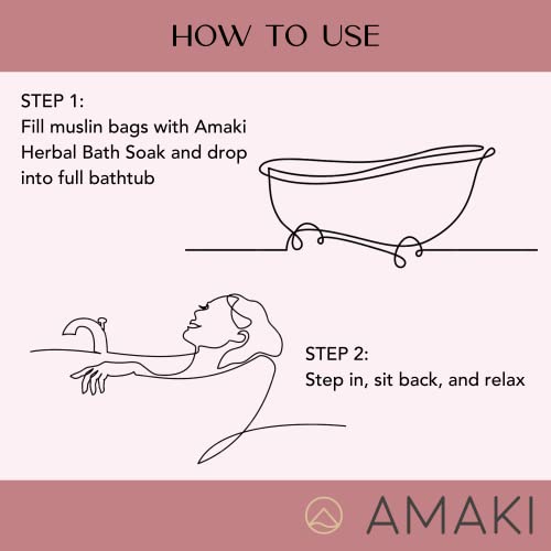 Amaki Herbal Bath Soak Blend of Epsom and Dead Sea Salt Infused with Lavender Essential Oil - for Stress Relief, Reduce Sore Muscle, Skin Soothing - Luxury Gift Set of 2, 8 Ounces Jars - Image 6