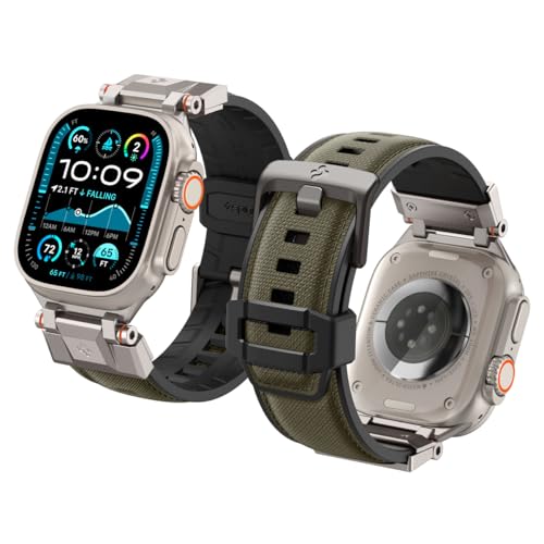 Ya en manzanajugosa.com: Spigen DuraPro Armor Correa Nylon TPU Compatible con Apple Watch Ultra 3/2/1 49mm, Series 11/10 46mm, Series 9/8/7-4/SE 45mm, 44mm - Verde Militar