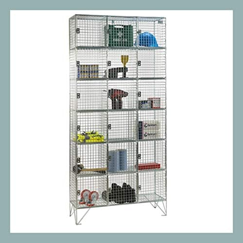 Triple 6 Door Wire Mesh Locker 305mm deep