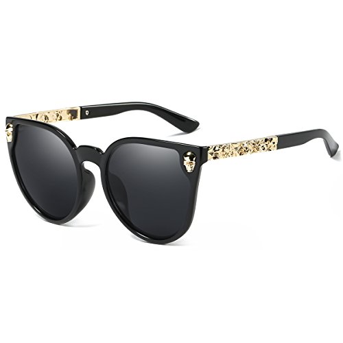 Dollger Rimless Skull Design Cat Eye Sunglasses UV400 Protection