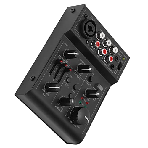 Sound mixer mélangeur audio USB à effets et boîtier métal noir compact