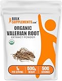 BulkSupplements.com Organic Valerian Extract Powder - Sourced from Valerian Root, Herbal Supplement - Gluten Free, 1g per Serving, 500g (1.1 lbs) (Pack of 1)