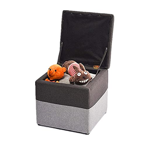 Ottomane de rangement gain de place avec couvercle à charnière violet 40cm