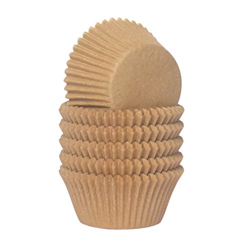 Huaswan Natural Cupcake Liners Unbleached Greaseproof Standard Baking Cups for Party and More, 150-Count