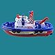 NOENNULL Electric Ship Fire Boat Spielzeug, Wasserspray Music Sound Light Model Toy Boat für mit Design, Automatischer Sprinkler, Ideale