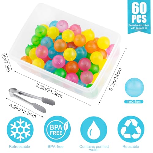 Cubos de hielo reutilizables redondos, pack de 60 miniatura 2