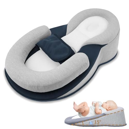 Image of Restnest Baby Bed Acid Reflux with Strap, 2025 New Keesley Rest Nest Baby Bed for Reducing Spit-Up, Babies Feeding Support Pillow, Anti Reflux Newborn Feeding Pillow (Regular with Strap)