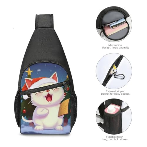 Mochila deportiva bolsa crossbody Blanca tipo sling miniatura 5