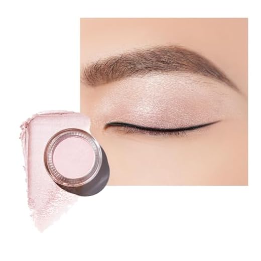 Oulac Light Pearl Cream Eyeshadow also for Highlighter Shimmer Eye Shadow Waterproof&Long Lasting with Moisturizing Formula Blendable Shimmer Eye Make-up,Vegan & Cruelty-Free,6g P04