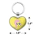 My Little Pony Fluttershy Face Keychain Heart Love Metal Key Chain Ring