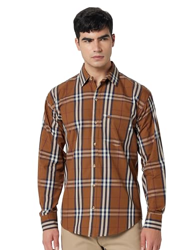 Image of U.S. POLO ASSN. Denim Co. Mens Green Full Sleeve Cotton Fitted Shirt (UDSHTFX0326 Green )