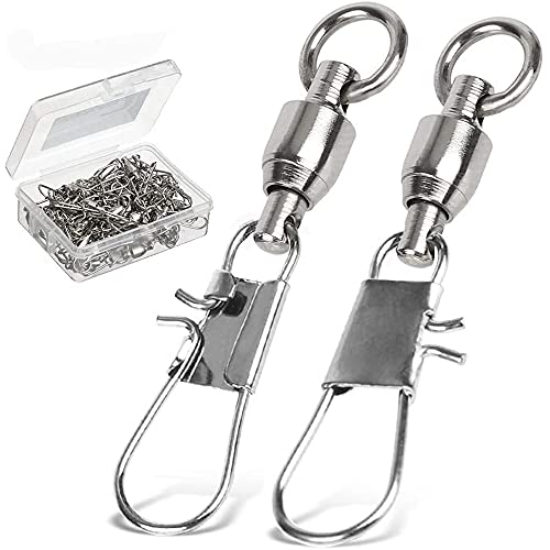 AMYSPORTS Fishing Swivels with Interlock Snap Ball Bearing Swivels