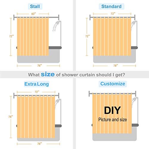 Lb Cute Halloween Owl Shower Curtain Pumpkin Witch Hat Skull Bat Cartoon Kids Bathroom Curtains With Hooks 72X72Inch Waterproof Polyester Fabric Bath Decoration #TOP6