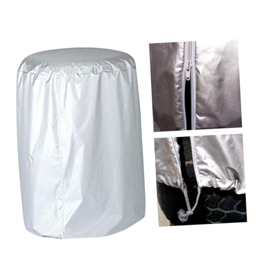 OUNONA Car Protective Case for Snow Tire Storage Tire Cover Bag Silver s Easy to Install Protects Against