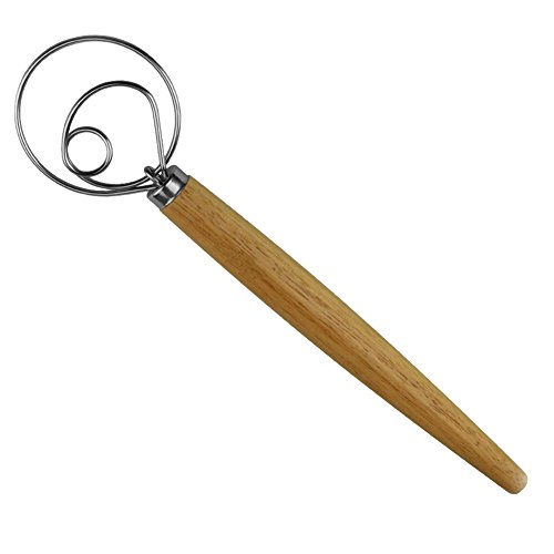 TOOGOO Stainless Steel Dough Whisk Blender Cake Bread Pastry Dough Mixer Stick