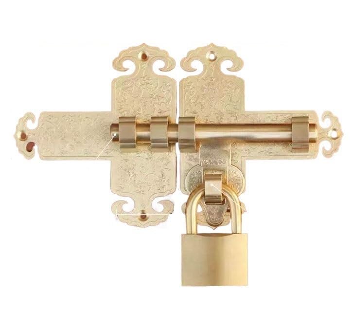 Verrou de porte coulissante en cuivre pur loquet robuste pour jardin