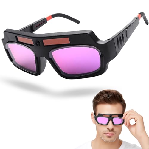 Image of Gizmolet Welding Glasses Auto Darkening, Solar Power True Color Safety Goggles, Anti-Fog Welding Goggles Eyes Protective, Welder Glasses with Welding Helmet for MIG TIG ARC Cut Grinding Weld Plasma