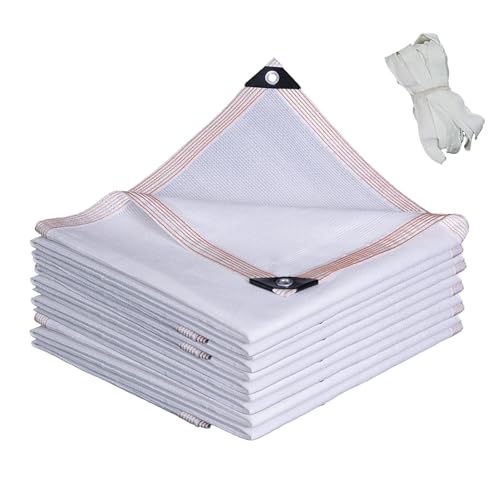 Filet d'ombrage blanc 60% avec oeillets bâche de protection solaire jardin et extérieur 2x10m - 2