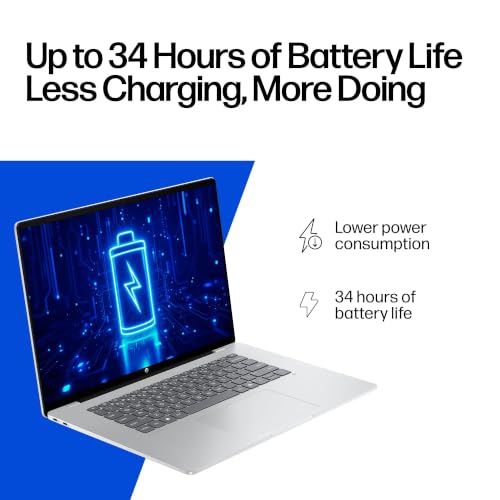 Image of HP OmniBook 5 16 inch Next Gen AI PC, 2K Display, Snapdragon X X1-26-100, 16 GB RAM, 512 GB SSD + Microsoft 365 Personal 12-Month Subscription Bundle