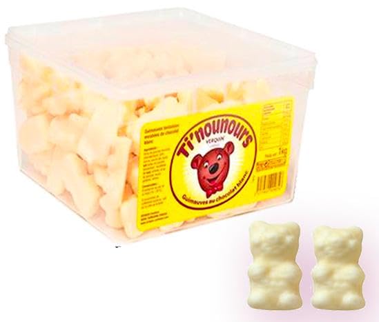 TARRO OSOS CHOCOLATE TI´NOUNOURS 1 kg (Grande, Chocolate blanco)