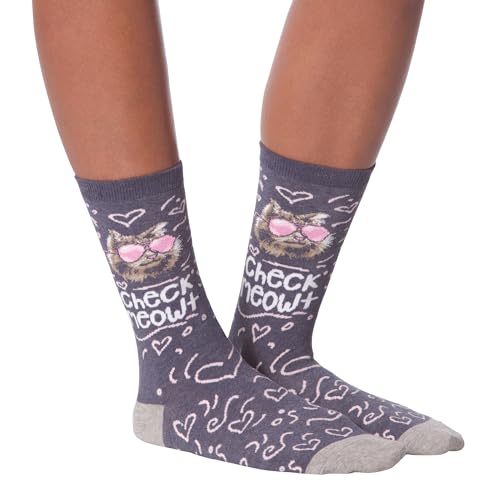 Image of K. Bell womens Funny Animal Crew Socks - 1 Pairs - Cool & Cute Wordplay Novelty Gifts