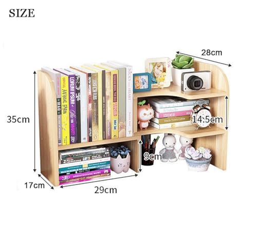 Étagère de rangement de bureau rétractable et modulable couleur bois - 3