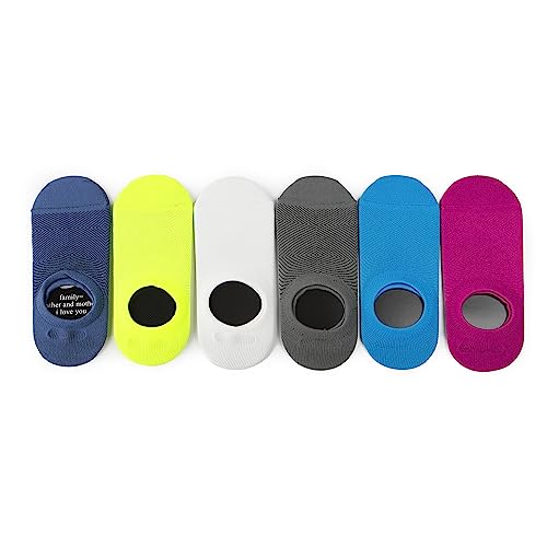 Feetalk Men's Liner & Ankle Socks - No Show Non Slip Tactel Socks 6Pairs #TOP5