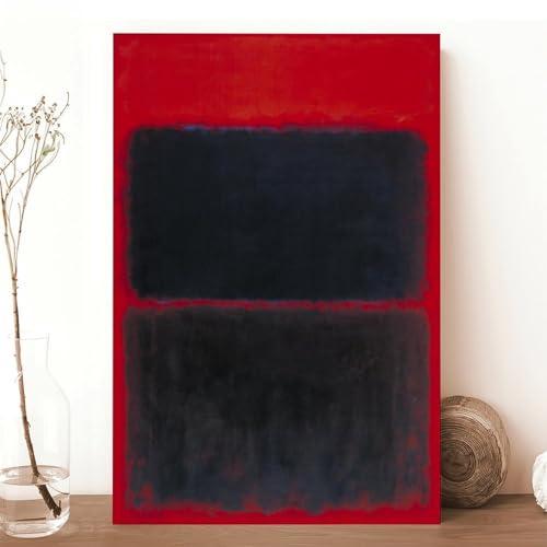 Impression sur toile Mark Rothko rouge clair déco murale cadre salon 30x45