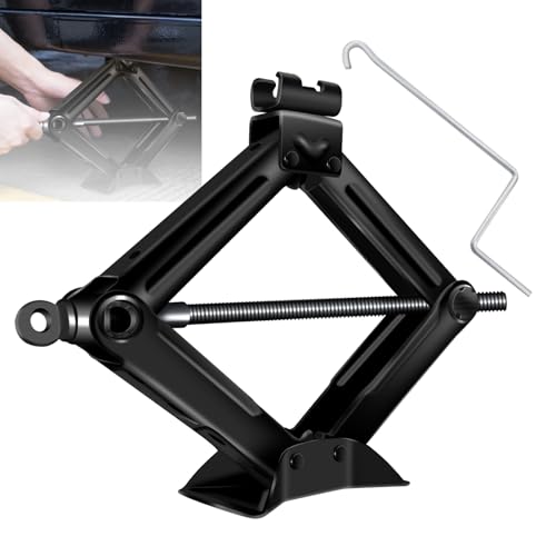 Notfall-Set Scherenwagenheber 2T mit Handkurbel – Leicht transportabel, max. Höhe 115-390cm– Ideal für Reifenwechsel & Reparaturen an PKW, SUV, MPV