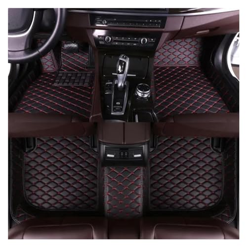 Tapis voiture protection pour BMW E91 Touring 2013-2016 en cuir noir et rouge