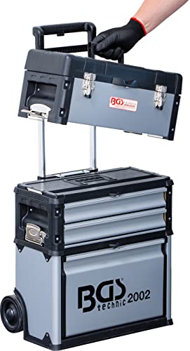 BGS 2002 | Montagewagen | fahrbar | Werkzeug-Koffer leer / rollende Werkstatt | abschließbar | Schwarz,grau – Bild 6