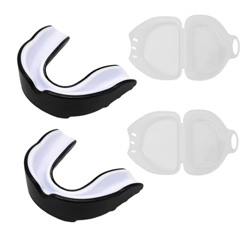 2 Stück Sport Zahnschutz für Erwachsene, professioneller Mundschutz für Kampfsport wie Boxen, MMA & Taekwondo, inkl. 2 Hygieneboxen 2 Stück Sport Zahnschutz für Erwachsene, professioneller Mundschutz für Kampfsport wie Boxen, MMA & Taekwondo, inkl. 2 Hygieneboxen