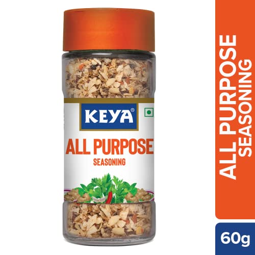 Image of Keya All Purpose Seasoning 60gm l Natural & Healthy Spice Blend for Pizza, Pasta| Glass Bottle | Premium Herbs and Spices, 60gm