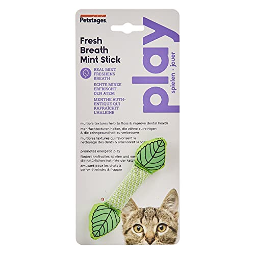 Petstages Fresh Breath Mint Stick - Zahnpflege-Kauspielzeug für Katzen - mit Minze