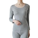 [白鷺ニット] HEAT&STRETCH 吸湿発熱インナー 長袖 あったか 保温 レディース P5841X-RT L グレー