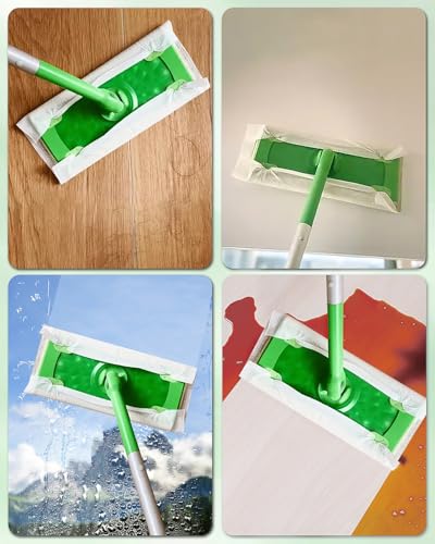 64 Stück Trockenkehrtücher, Kompatibel mit Swiffer Sweeper, Trockenwischpad zum Bodenwischen und Reinigen, Einweg-Staubwedel-Nachfüllungen, Wischpad für Eine Schnelle Und Einfache Reinigung