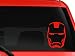Iron man mask Avengers Marvel superhero Hulk Captain America car truck SUV window laptop Kitchen wall macbook decal sticker Approx 4 inches Red