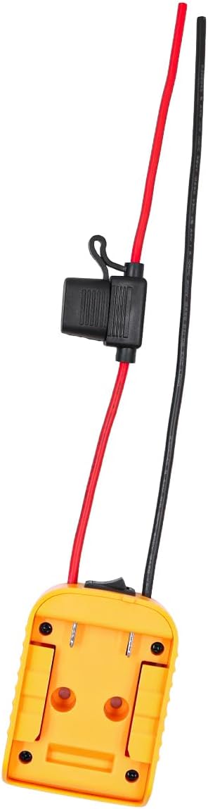 Battery Adapter Power Wheels Adapter for Dewalt 18-20V Battery Base Power Connector with Switch Fuse for RC Car Toys Robotics