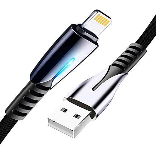 FuelBox® Nylon Tough Tested Braided LED USB Cable with Ultra Flexible & Durable Quick Charge & Sync Cable Compatible with iPhone/iPad Air/Mini/iPod Nano/Retina (1.5 M, Black/Red) (B082W2K3SN) Amazon Price History, Amazon Price Tracker