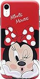Soft TPU Red Minnie Mouse Case for iPhone XR 6.1 Inch 2018 Slim Sleek Fit Light Shockproof Shock Proof Protective Walt Dinsney Cartoon Polka Dots Bow Tie Cute Lovely Gift Kids Teens Girls