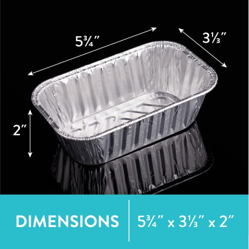 Buy (100 Pack) Mini Loaf Pans for Baking Bread Disposable Aluminum